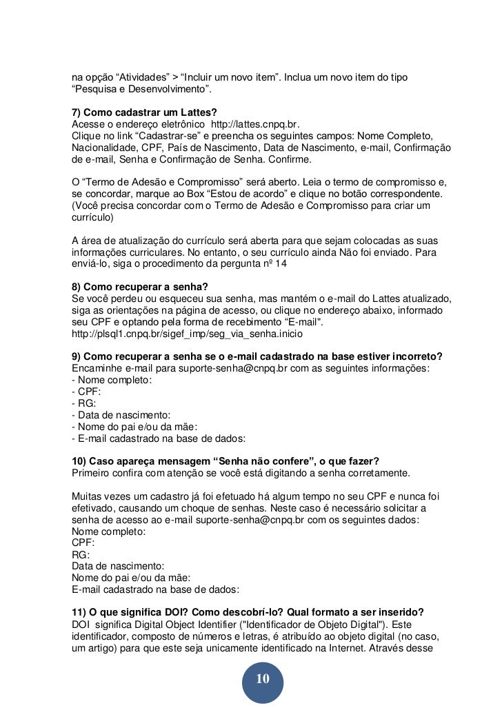 curriculum vitae (formato lattes) documentado curriculum vitae (formato lattes) documentado